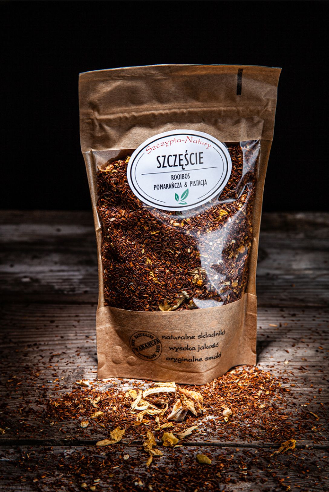 Herbata Szczęście firmy Szczypta-Natury, świetnie uzupełnia asortyment sklepów, piekarnii i stoisk